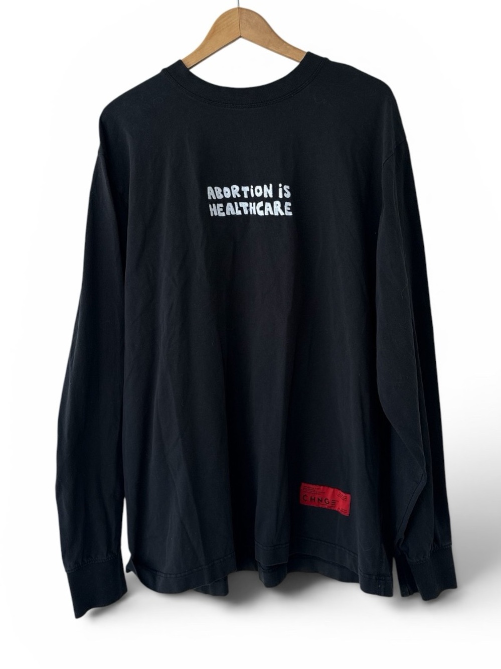 CHNGE  Abortion is Healthcare Long Sleeve Shirt Black XXL